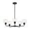 Designers Fountain Vibrato 5 Light Transitional Matte Black with Clear Glass Shades Chandelier For Dining Rooms D285M-5CH-MB - alternate 1